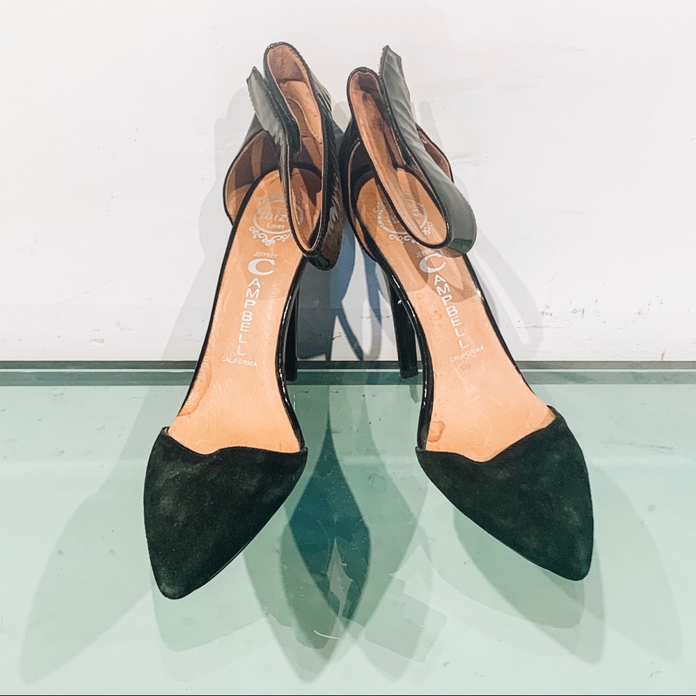 Jeffrey Campbell Ibiza Heels Black Leather Suede